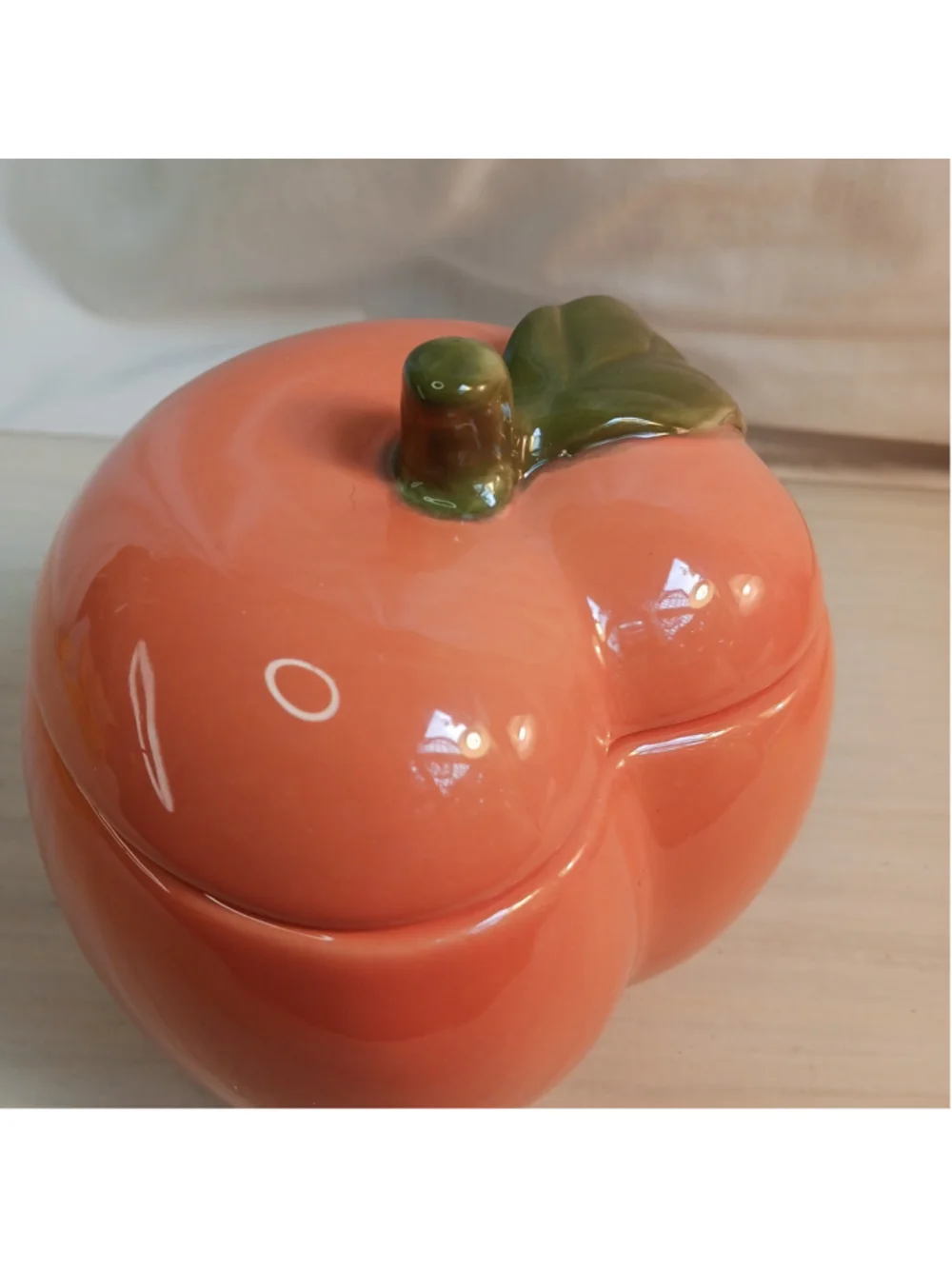 Ceramic Peach Jar Kitchen Orange With Lid Just Peachy By Ashland Spring juicy